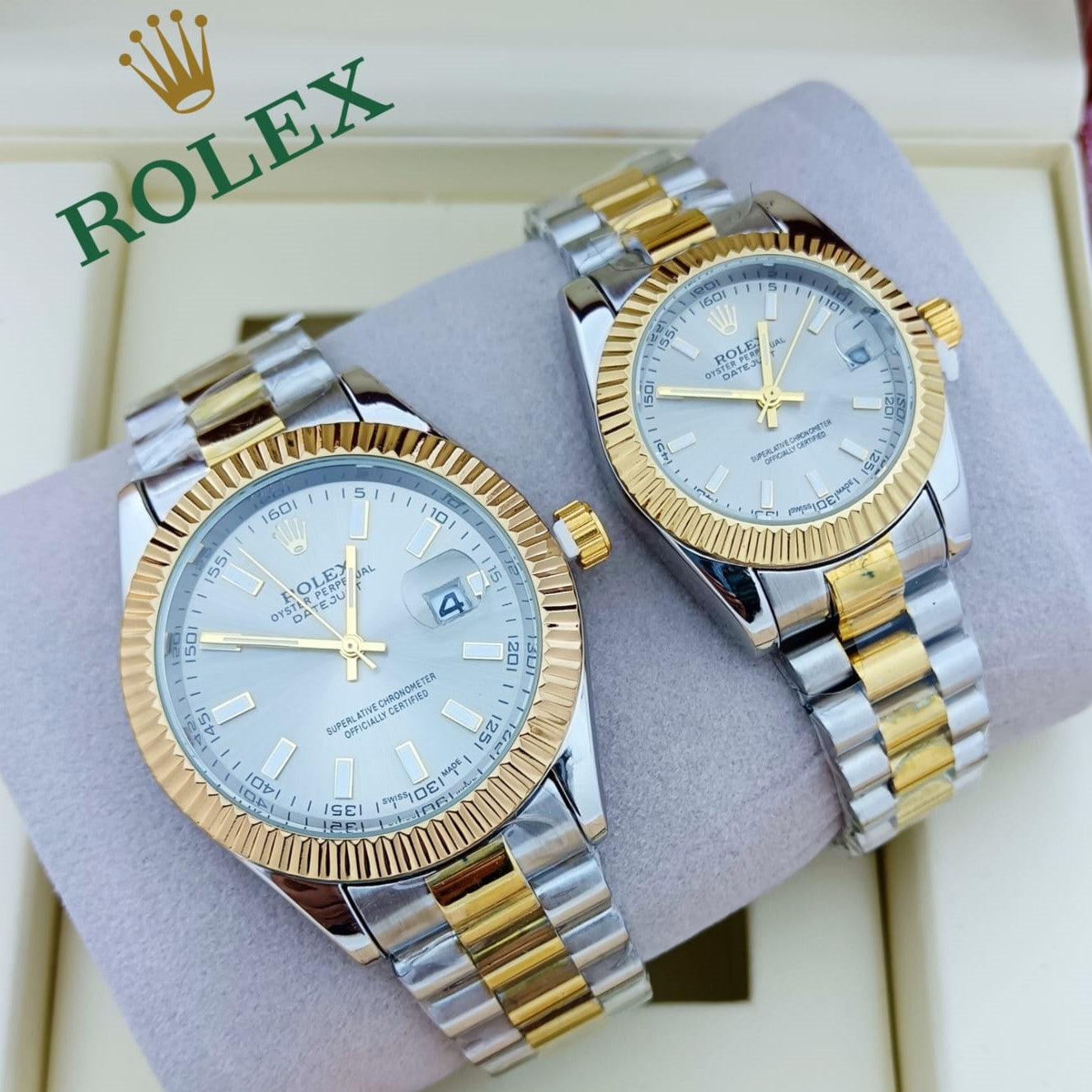 ROLEX COUPLE WATCH WITH BIG DISCOUNT WITH COUPLE ROLEX BOX| ROLEX COUPLE 78786