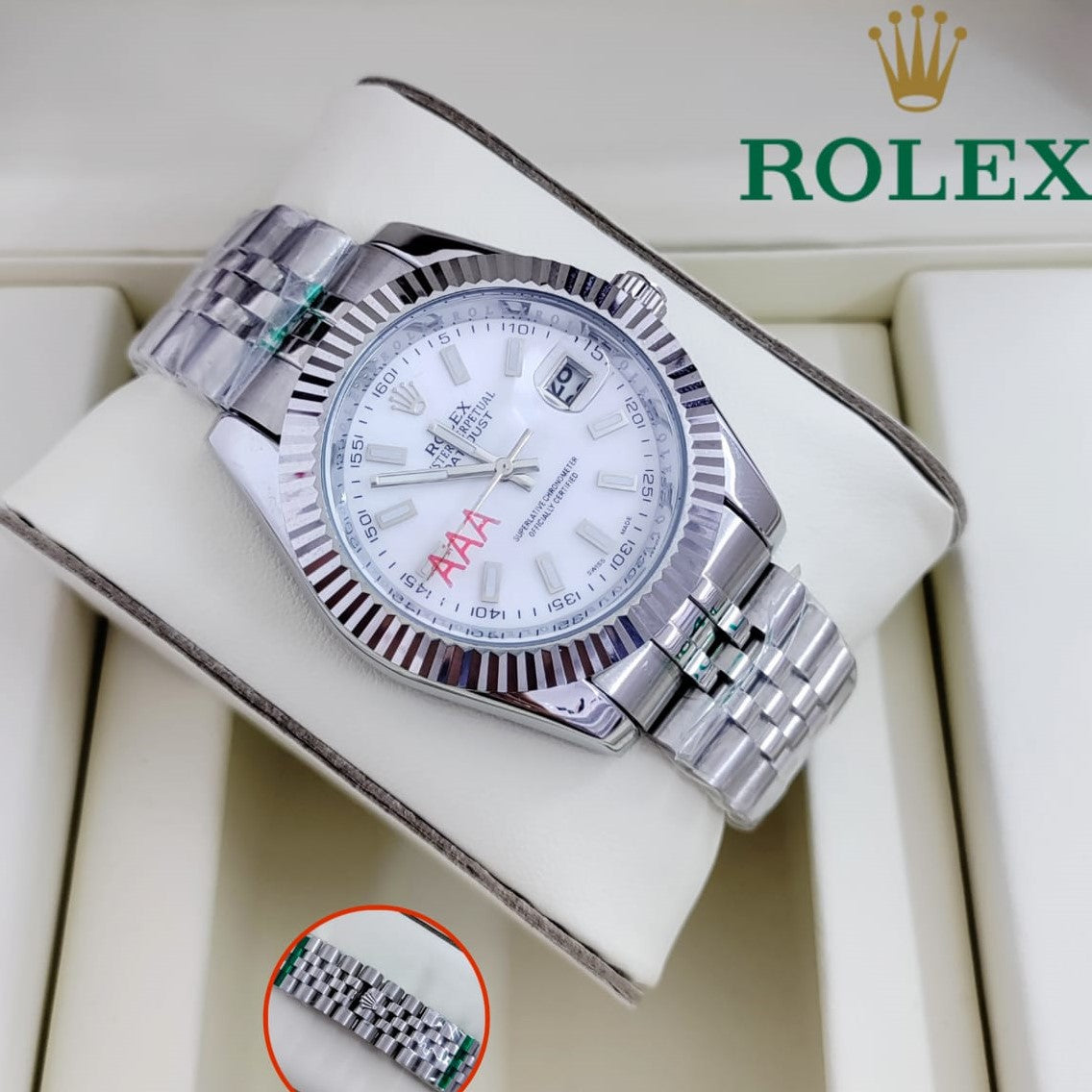 ROLEX OYESTER STONE WATCH AAA GRADE 5 YEARS COLOUR GUARANTEE| ROLEX 78998