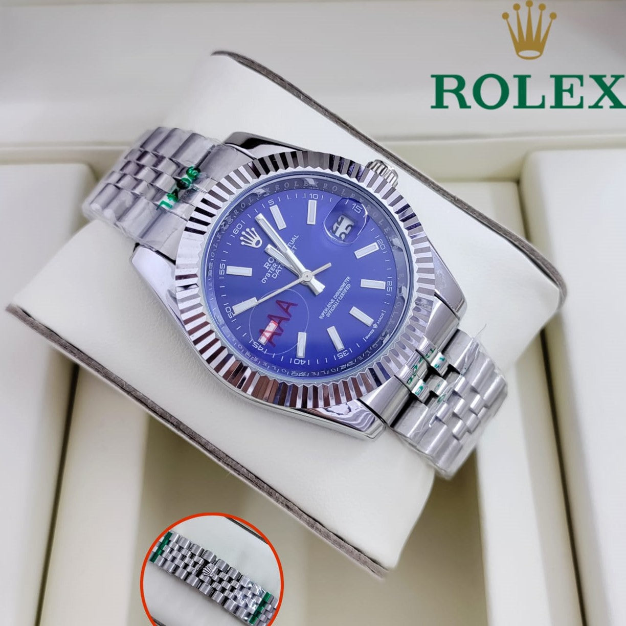 ROLEX OYESTER STONE WATCH AAA GRADE 5 YEARS COLOUR GUARANTEE| ROLEX 78999