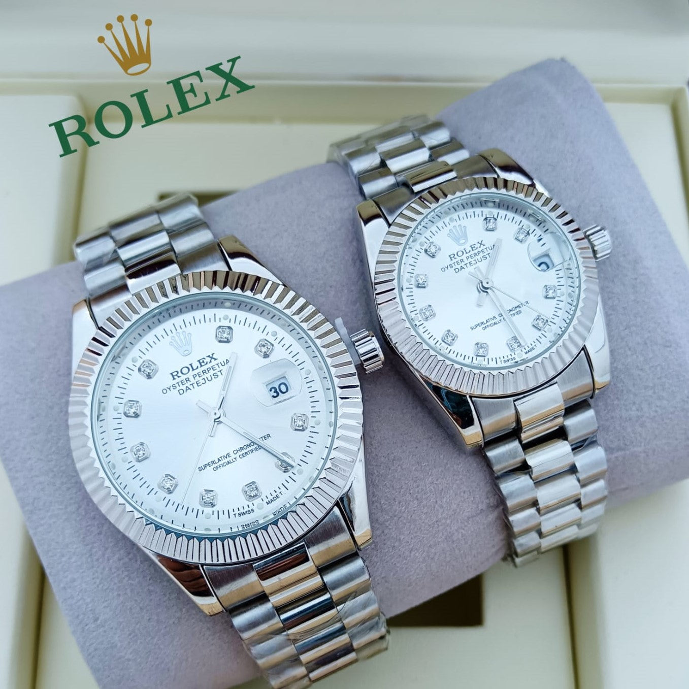 ROLEX COUPLE WATCH WITH BIG DISCOUNT WITH COUPLE ROLEX BOX| ROLEX COUPLE 78789