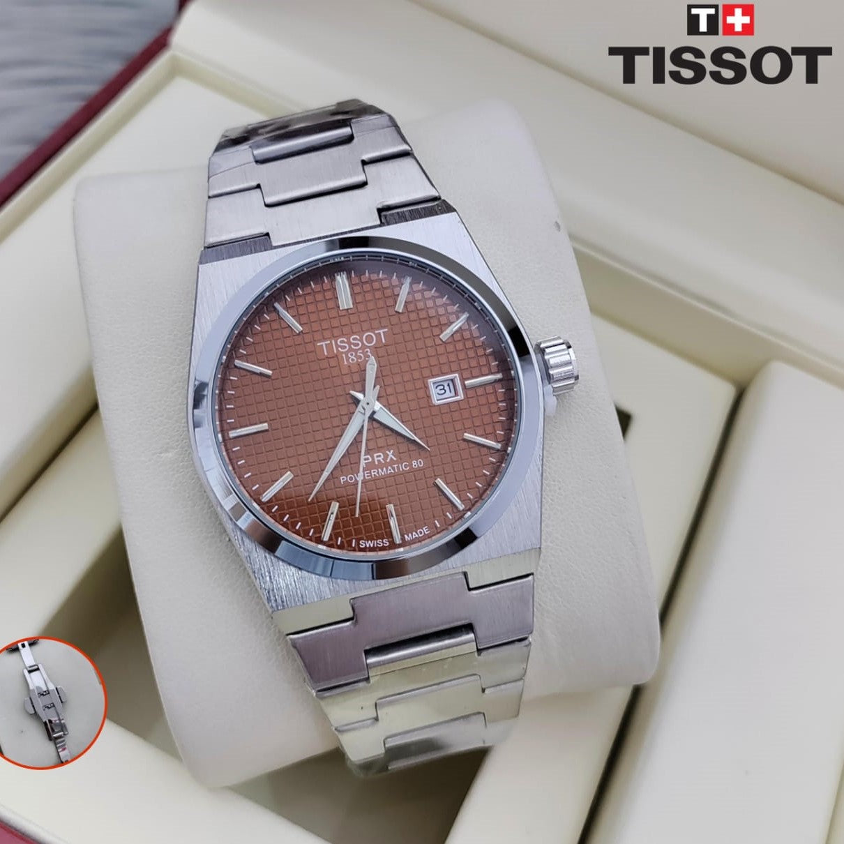 TISSOT PRX NEW COLOUR JUST ARRIVED ALLOVER IN OMAN SCRATCH PROOF STAINLESS STEEL | TISSOT PRX 177753