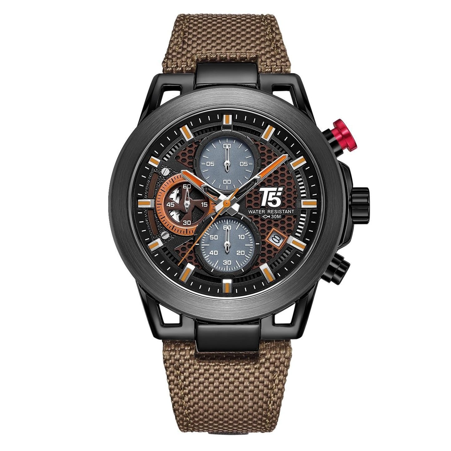 Chronograph function watches, water resistance 30 m with a unique design and excellent quality plus 2years world wide guarantee| T5 CHRNO 1333977
