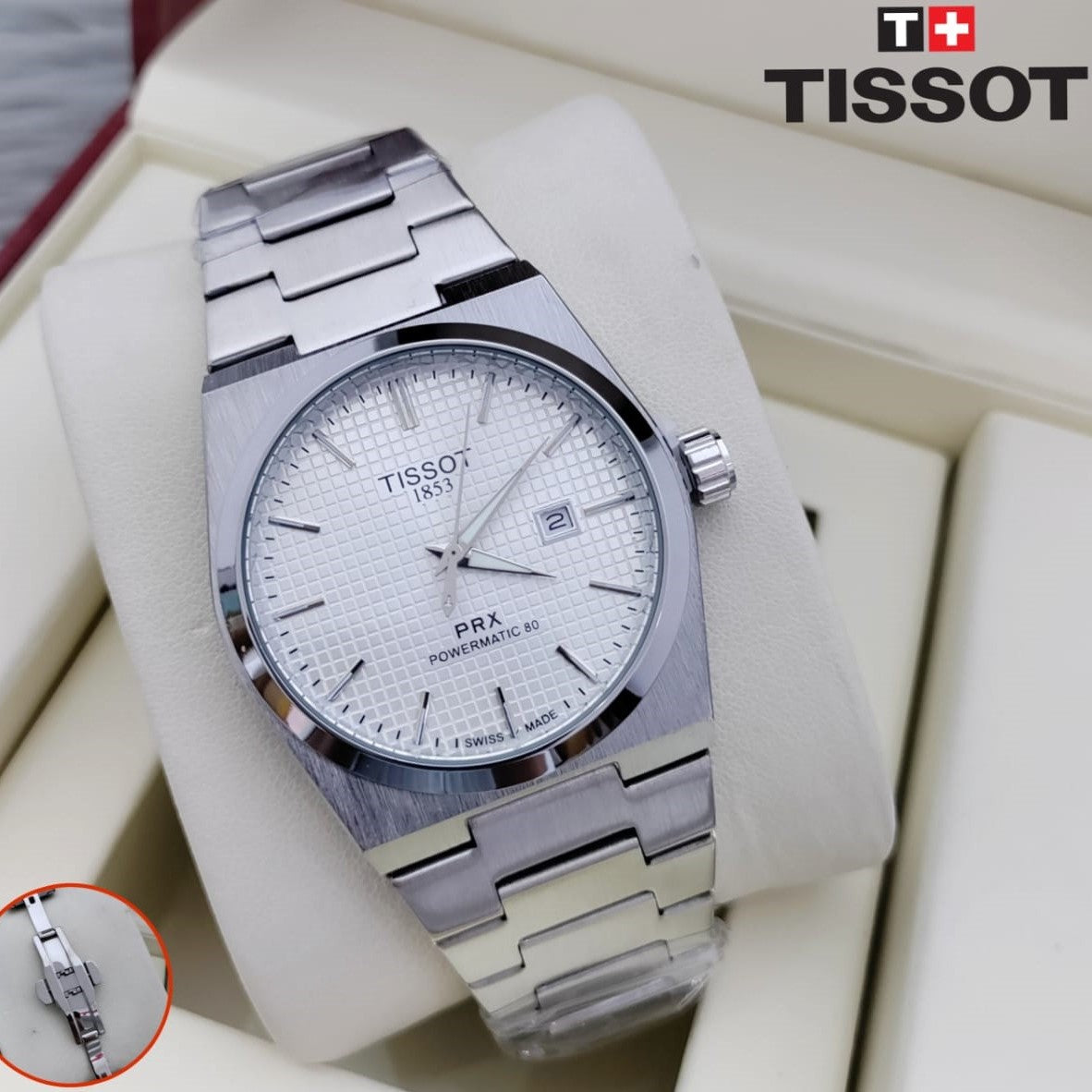 TISSOT PRX NEW COLOUR JUST ARRIVED ALLOVER IN OMAN SCRATCH PROOF STAINLESS STEEL | TISSOT PRX 177759