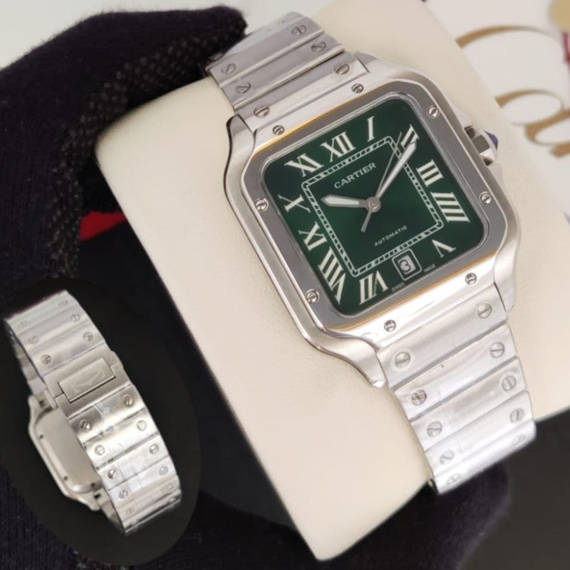 LUXURY CARTIER SANTOS AUTOMATIC FULL SS BODY NEW SHIPMENT VERY PREMIUM WATCH | CARTIER SANTOS 19997351