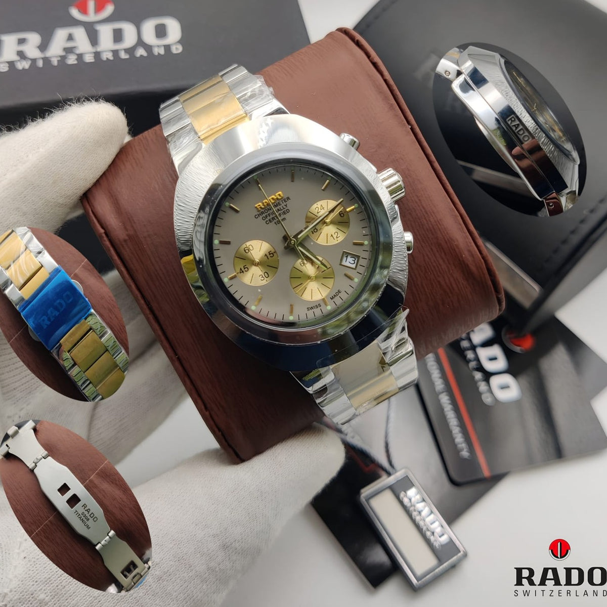 LUXURY RADO DIASTAR STAINLESS STEEL BODY COLOUR GUARANTEED HEAVY MACHINE TOP NOTCH BUILT SUPER WATCH | RADO DIASTAR CHRNO 155577999