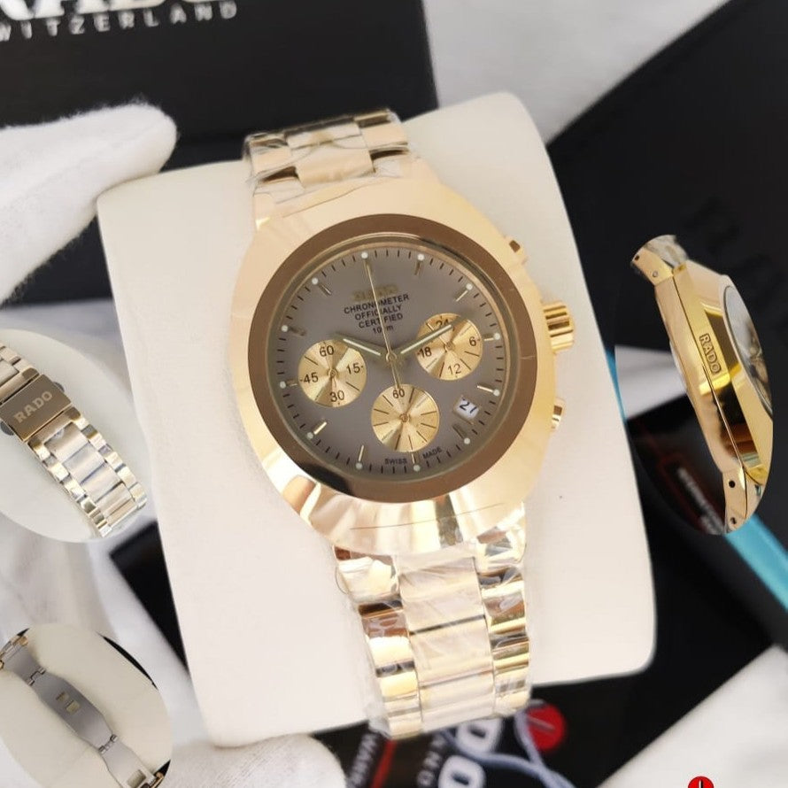LUXURY RADO DIASTAR STAINLESS STEEL BODY COLOUR GUARANTEED HEAVY MACHINE TOP NOTCH BUILT SUPER WATCH | RADO DIASTAR CHRNO 155577995