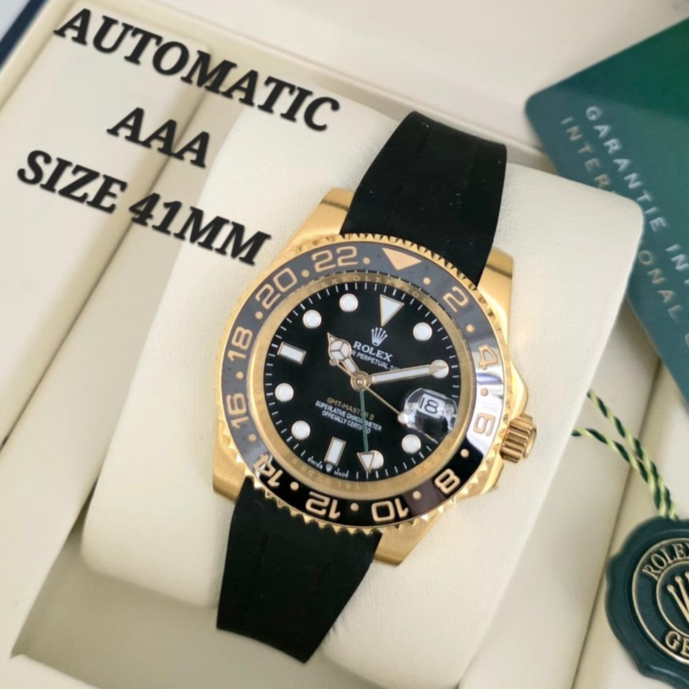 LUXURY ROLEX GMT FULL AUTOMATIC WITH RUBBER STRAP AAA GRADE NOW ALLOVER IN OMAN | ROLEX GMT AUTO 1333957971