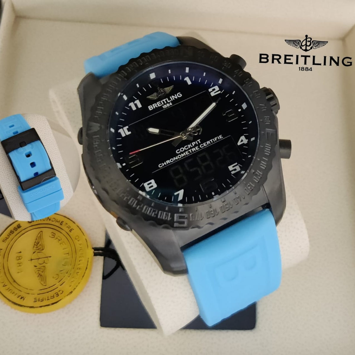 BREITLING COCKPIT CHRNOGRAPH VERY HIGH VOLTAGE DEMANDING TRANDING WATCH NOW ALLOVER IN OMAN| BREITLING CP CM 1777959973