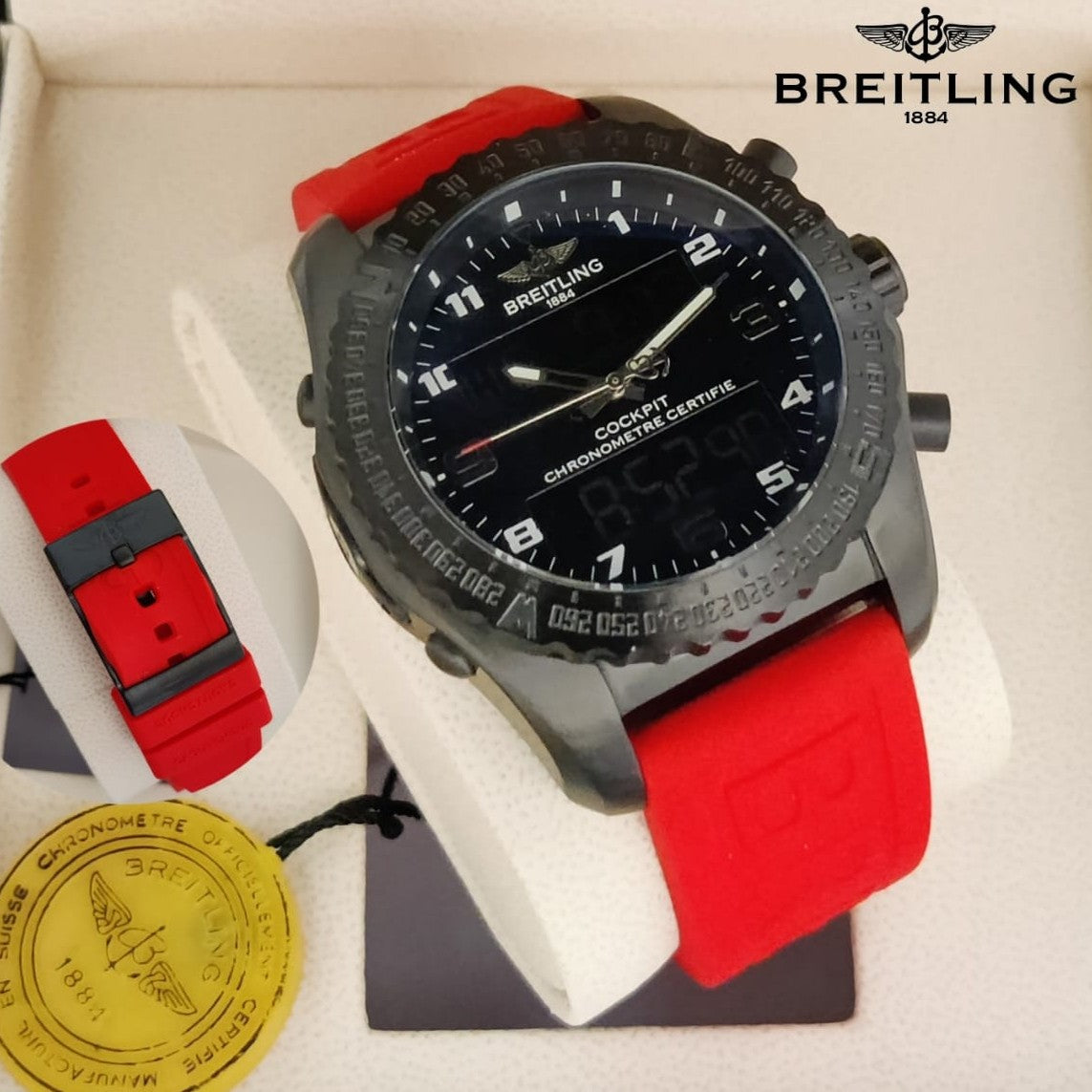 BREITLING COCKPIT CHRNOGRAPH VERY HIGH VOLTAGE DEMANDING TRANDING WATCH NOW ALLOVER IN OMAN| BREITLING CP CM 1777959971
