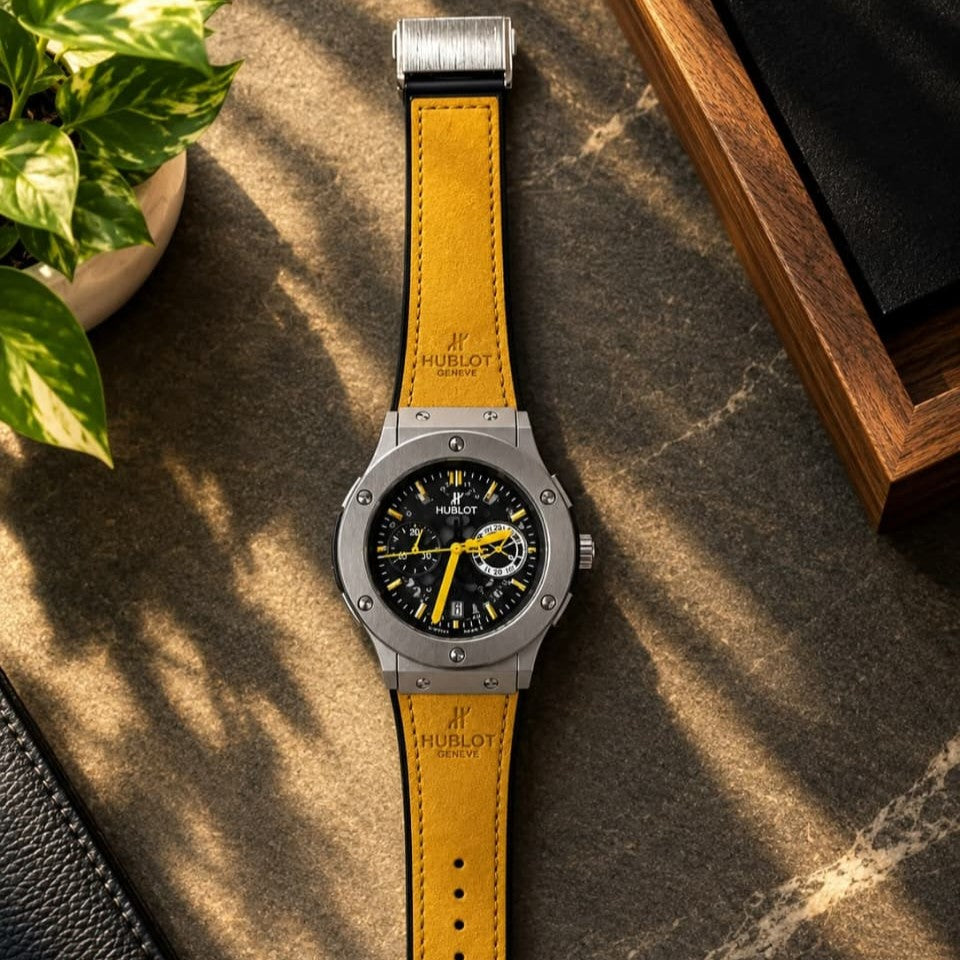 HUBLOT WATCH WITH FULL CHRNOGRAPH ACTIVE CALSP LOCK VERY STYLISH NOW ALL OVER IN OMAN | HUBLOT CHRNO 1557791