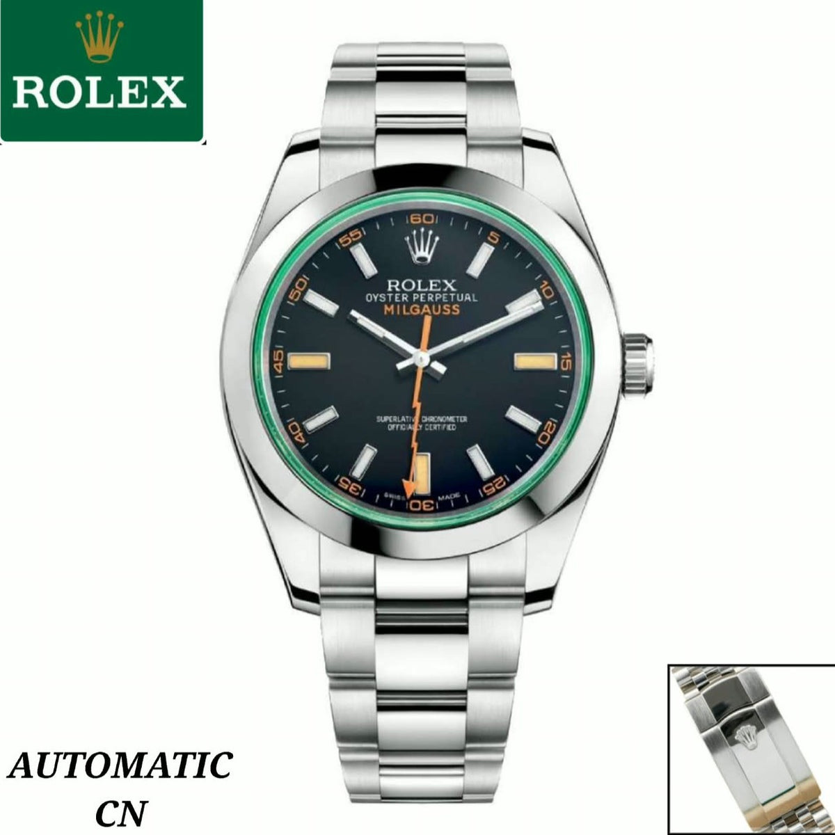 LUXURY ROLEX PERPETUAL MILGAUSS CHRNOMETER AUTOMATIC WATCH OFFICIAL | ROLEX PMG 19997991