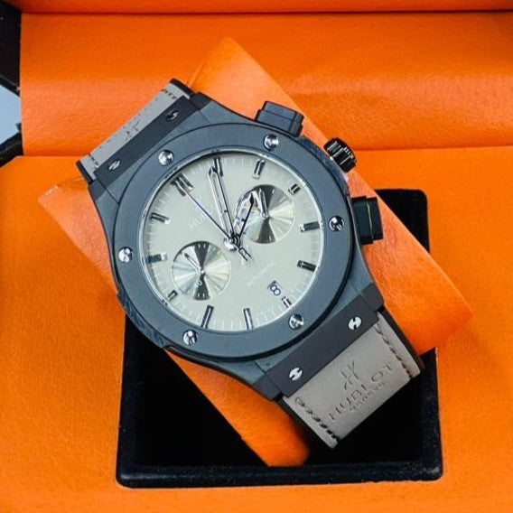 HUBLOT CHRNOGRAPH WATCH VERY EXCLUSIVE BUILT QUALITY WITH 2 YEARS WARRANTY| HUBLOT 57553353
