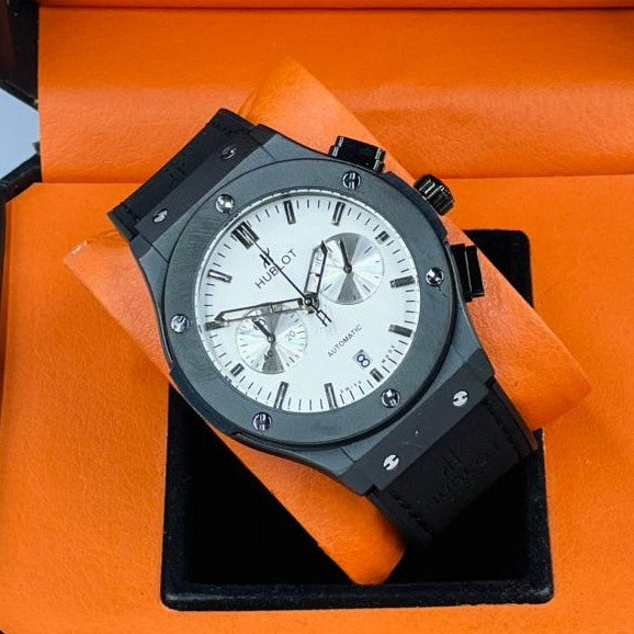 HUBLOT CHRNOGRAPH WATCH VERY EXCLUSIVE BUILT QUALITY WITH 2 YEARS WARRANTY| HUBLOT 57553357