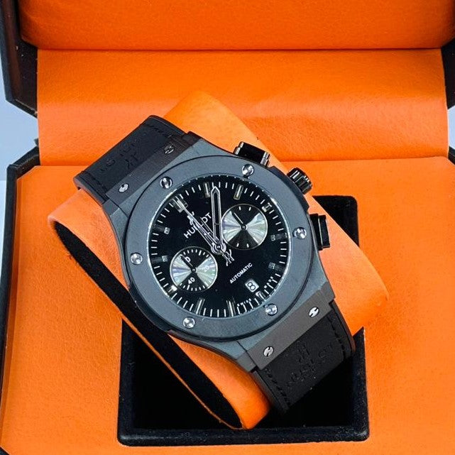 HUBLOT CHRNOGRAPH WATCH VERY EXCLUSIVE BUILT QUALITY WITH 2 YEARS WARRANTY| HUBLOT 57553359