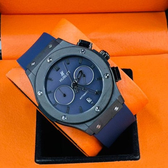 HUBLOT CHRNOGRAPH WATCH VERY EXCLUSIVE BUILT QUALITY WITH 2 YEARS WARRANTY| HUBLOT 57553341