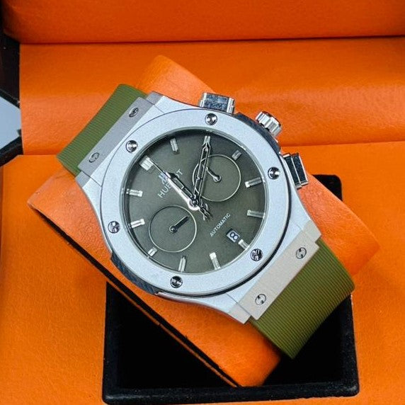 HUBLOT CHRNOGRAPH WATCH VERY EXCLUSIVE BUILT QUALITY WITH 2 YEARS WARRANTY| HUBLOT 57553347