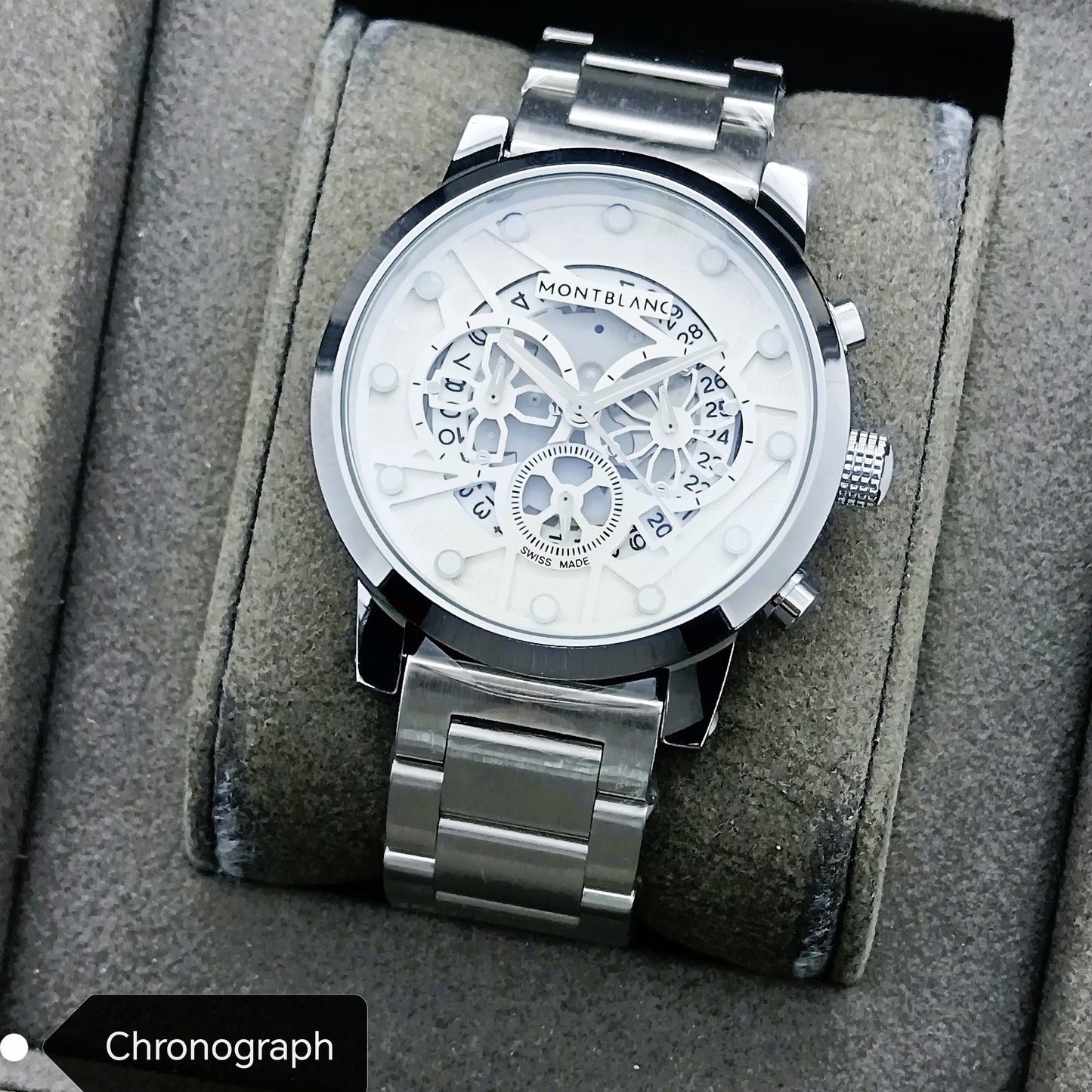 Stylish Premium Quality CHRONOGRAPH Active Mont B Watch | Mont B Watch 1013