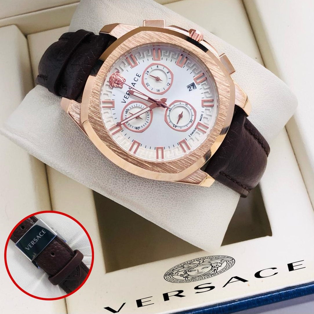 EXCLUSIVE VERSACE CHRONOGRAPH STYLISH WATCH | VERSACE CHRNOGRAPH 707081
