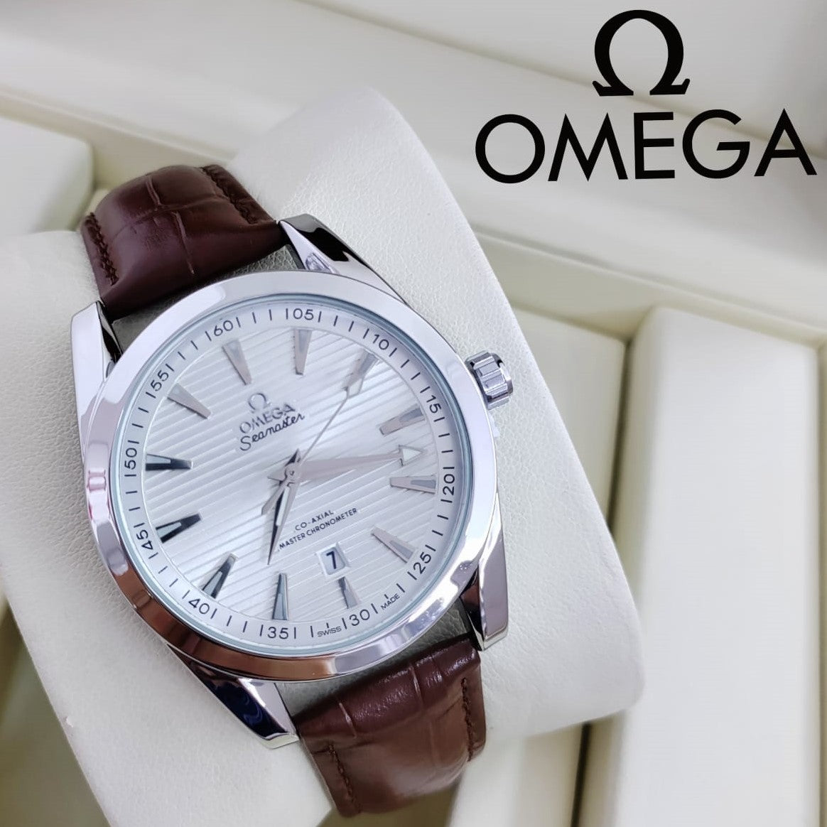 OMEGA DE VILLE DAY DATE LETHER STRAP WITH PREMIUM QUALITY| OMEGA DE VILLE 757663