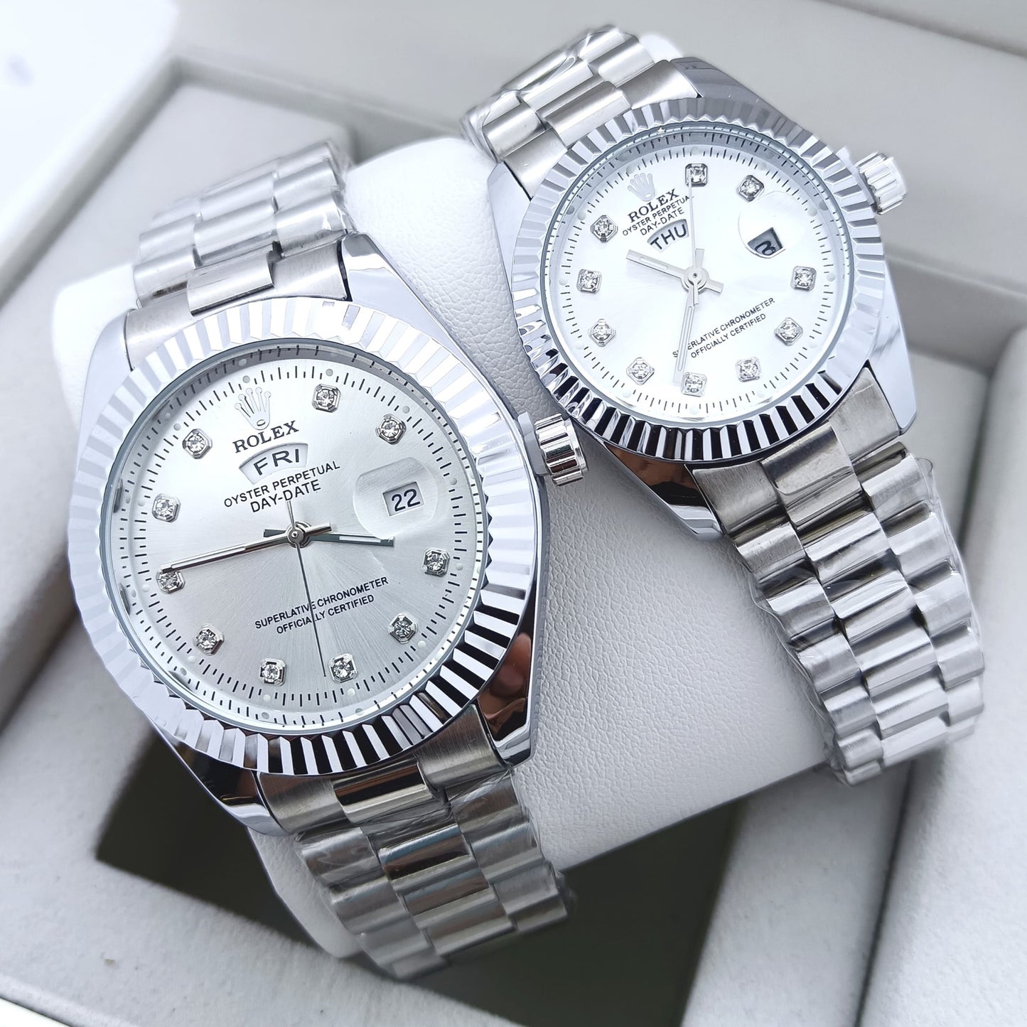 ROLEX COUPLE WATCH WITH DAY DATE PREMIUM WATCH WITH BIG DISCOUNT | ROLEX COUPLE 5201881