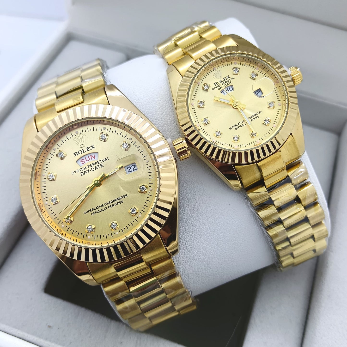 ROLEX COUPLE WATCH WITH DAY DATE PREMIUM WATCH WITH BIG DISCOUNT | ROLEX COUPLE 5201871