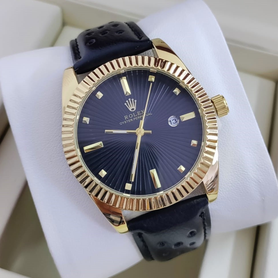ROLEX OYESTER LEATER STRAP AAA GRADE 1 YEAR SERVICE WARRANTY| ROLEX 155784