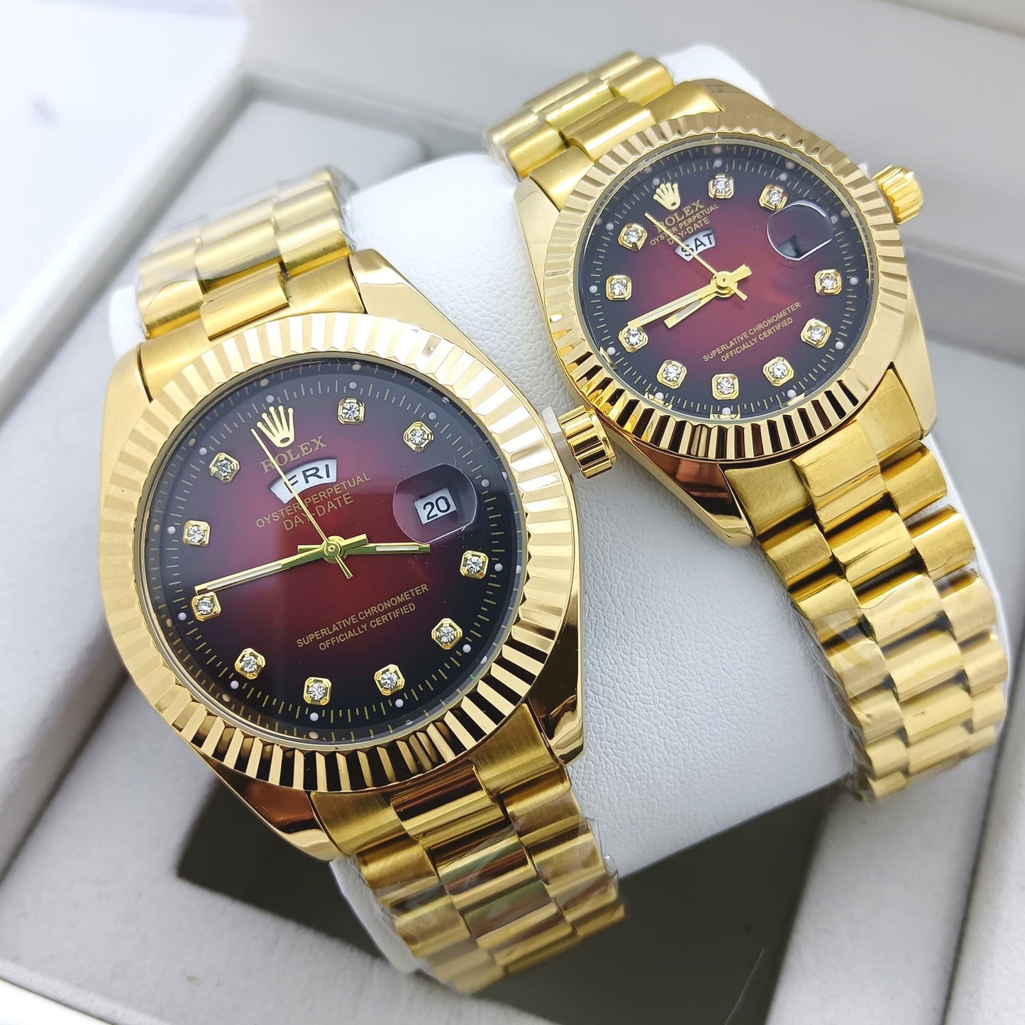 ROLEX COUPLE WATCH WITH DAY DATE PREMIUM WATCH WITH BIG DISCOUNT | ROLEX COUPLE 5201875