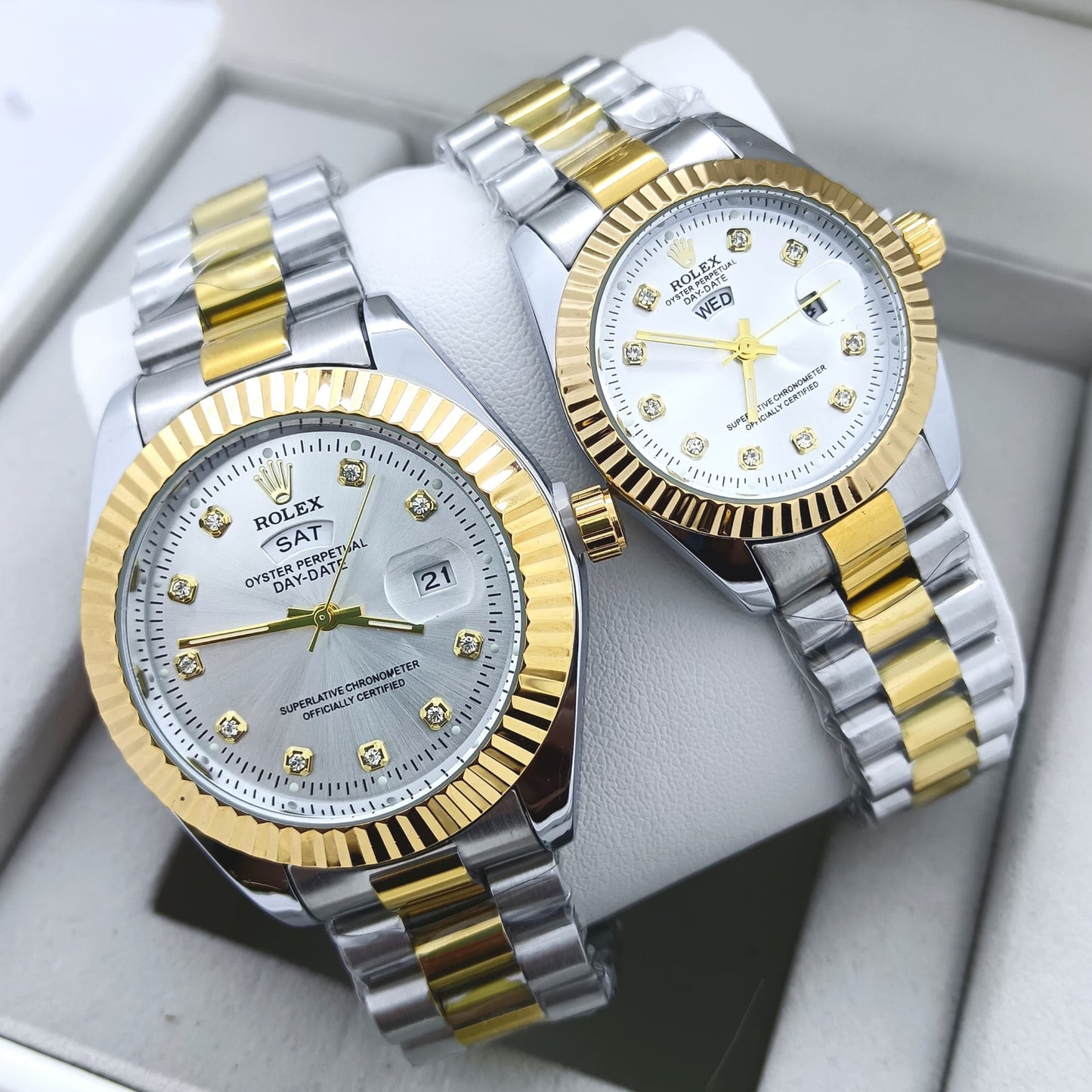 ROLEX COUPLE WATCH WITH DAY DATE PREMIUM WATCH WITH BIG DISCOUNT | ROLEX COUPLE 5201876