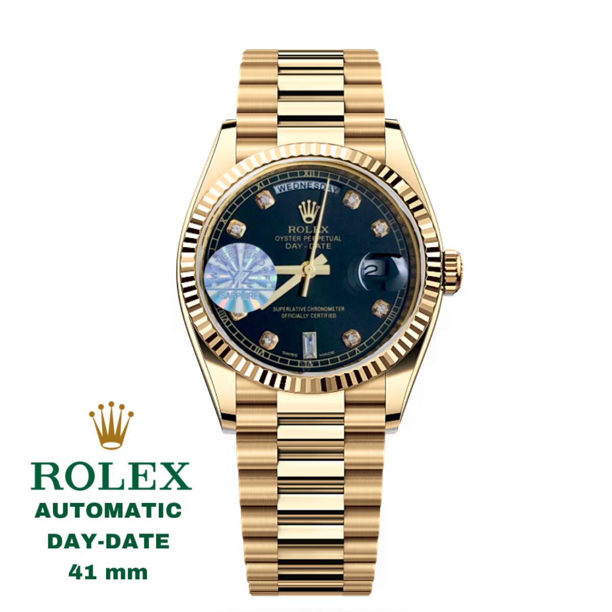 LUXURY ROLEX PERPETUAL DAY DATE HIGH GRADE 5 YEARS WARRANTY WITH ORIGINAL BOX| ROLEX P 1334569