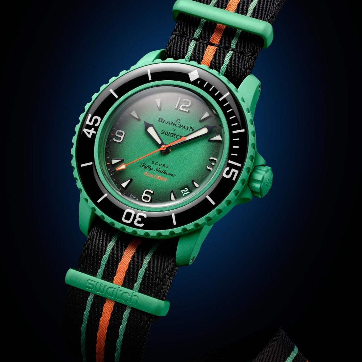 Swatch x Blancpain Watch fifty fathoms scuba bioceramic |Swatch X 1002