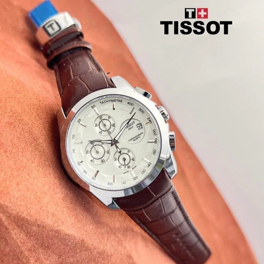 TISSOT CHRNOGRAPH POWERFUL LEATHER STRAP WATCH VERY HIGH QUALITY NEW ARRIVAL | TISSOT T 155531