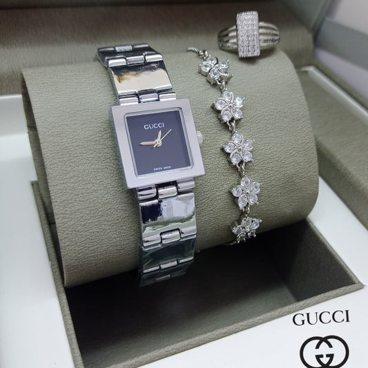 WOMENS OFFER BOX WATCH , BRACELETS , RING  VERY SPECIAL OFFER PRICE FOR NATIONAL DAY OF OMAN | WOMENS COMBO 19773