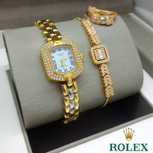 WOMENS OFFER BOX WATCH , BRACELETS , RING  VERY SPECIAL OFFER PRICE FOR NATIONAL DAY OF OMAN | WOMENS COMBO 19776