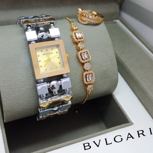 WOMENS OFFER BOX WATCH , BRACELETS , RING  VERY SPECIAL OFFER PRICE FOR NATIONAL DAY OF OMAN | WOMENS COMBO 19777