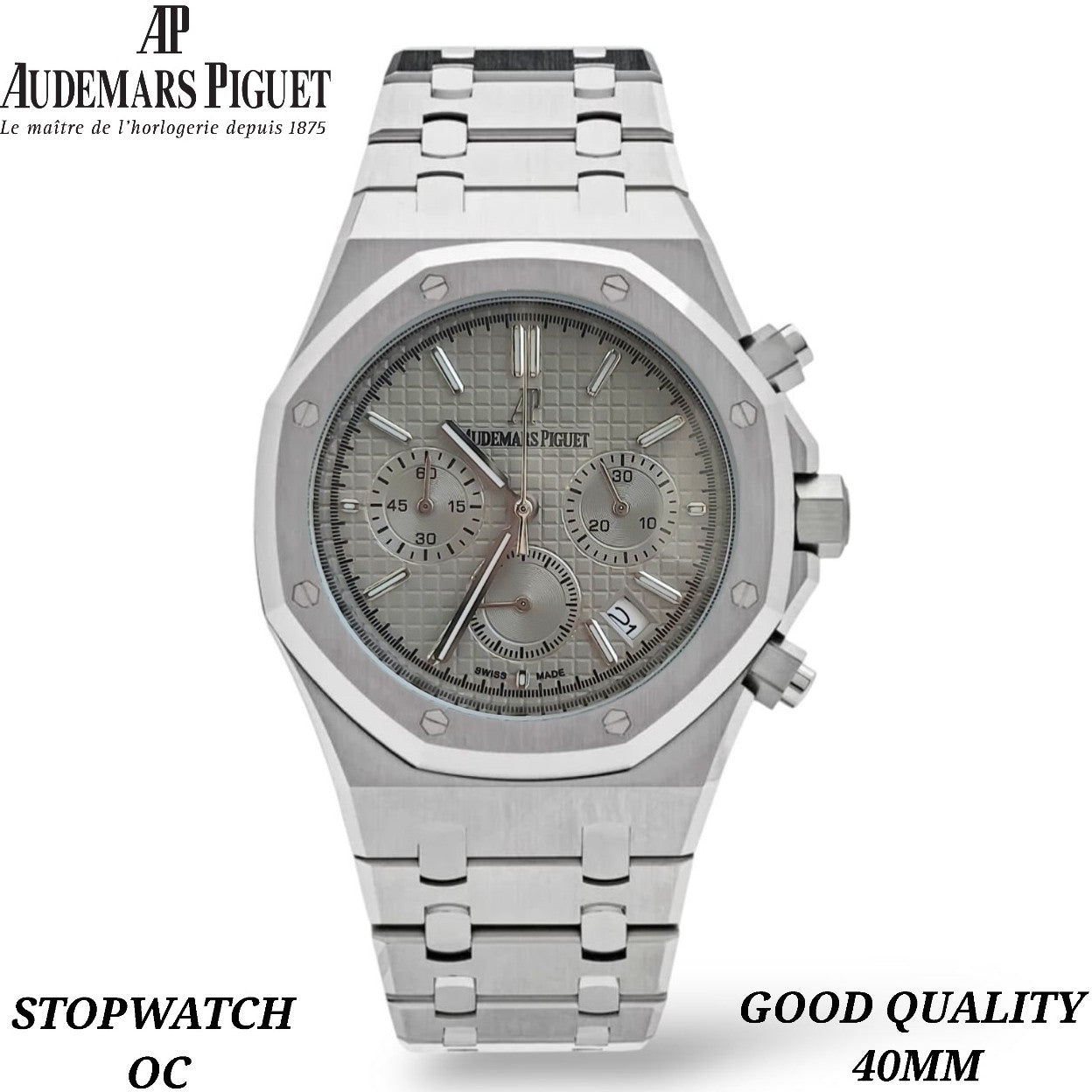 AUDEMARS PIGUET VERY EXCLUSIVE STOP WATCH FULL METAL BODY HIGH PERFORMANCE ELIGENT HANDS NOW ALLOVER IN OMAN | AP S CHRNO 15557171991