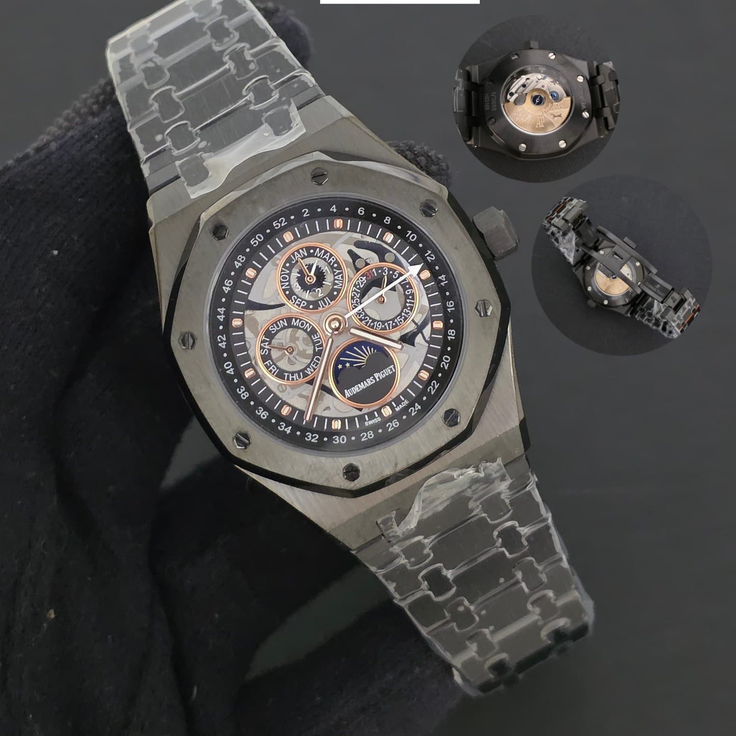 LUXURY AUDEMARS PIGUET MASTER MECHANICAL WATCH WITH STEEL BODY HIGH PERFORMANCE NOW ALLOVER IN OMAN | AP MECHANICAL 17751991
