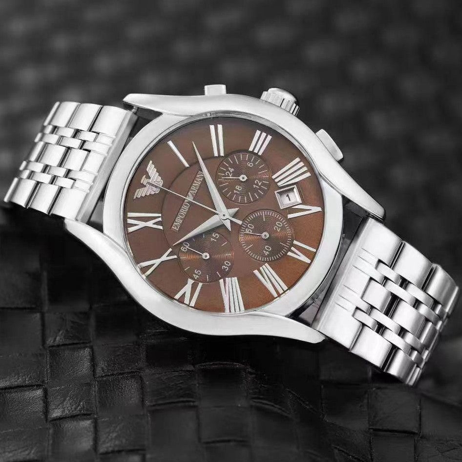 IMPORIO ARMANI ROYAL WATCH FULL CHRNOGRAPH ACTIVE WITH STEEL BODY PREMIUM LOOKS | ARMANI C S 155592