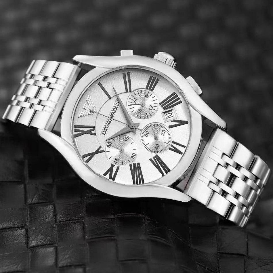 IMPORIO ARMANI ROYAL WATCH FULL CHRNOGRAPH ACTIVE WITH STEEL BODY PREMIUM LOOKS | ARMANI C S 155593