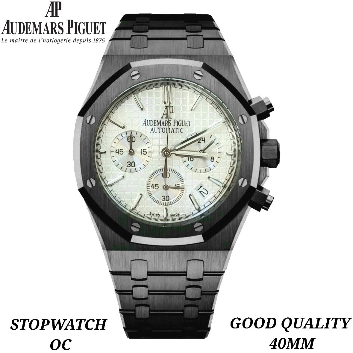 AUDEMARS PIGUET VERY EXCLUSIVE STOP WATCH FULL METAL BODY HIGH PERFORMANCE ELIGENT HANDS NOW ALLOVER IN OMAN | AP S CHRNO 15557171999