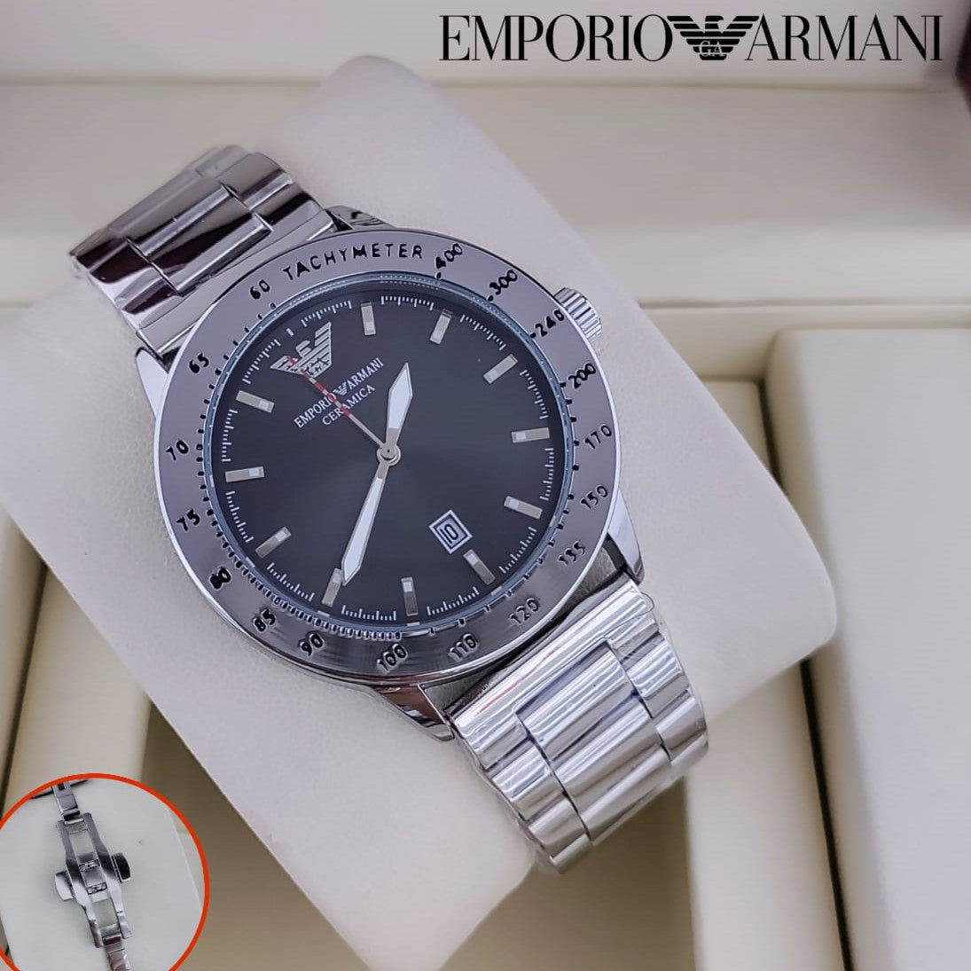 IMPORIO ARMANI ROYAL WATCH EXCLUSIVE STAINLESS STEEL WATCH | ARMANI 199792