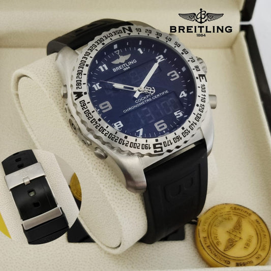 BREITLING COCKPIT CHRNOGRAPH VERY HIGH VOLTAGE DEMANDING TRANDING WATCH NOW ALLOVER IN OMAN| BREITLING CP C 17797954