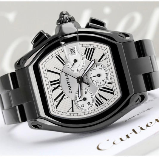 CARTIER ROADSTER CHRNOGRAPH OVAL SHAPE MOST DEMANDING WATCH NOW ALLOVER IN OMAN | CARTIER ROADSTER 1555731