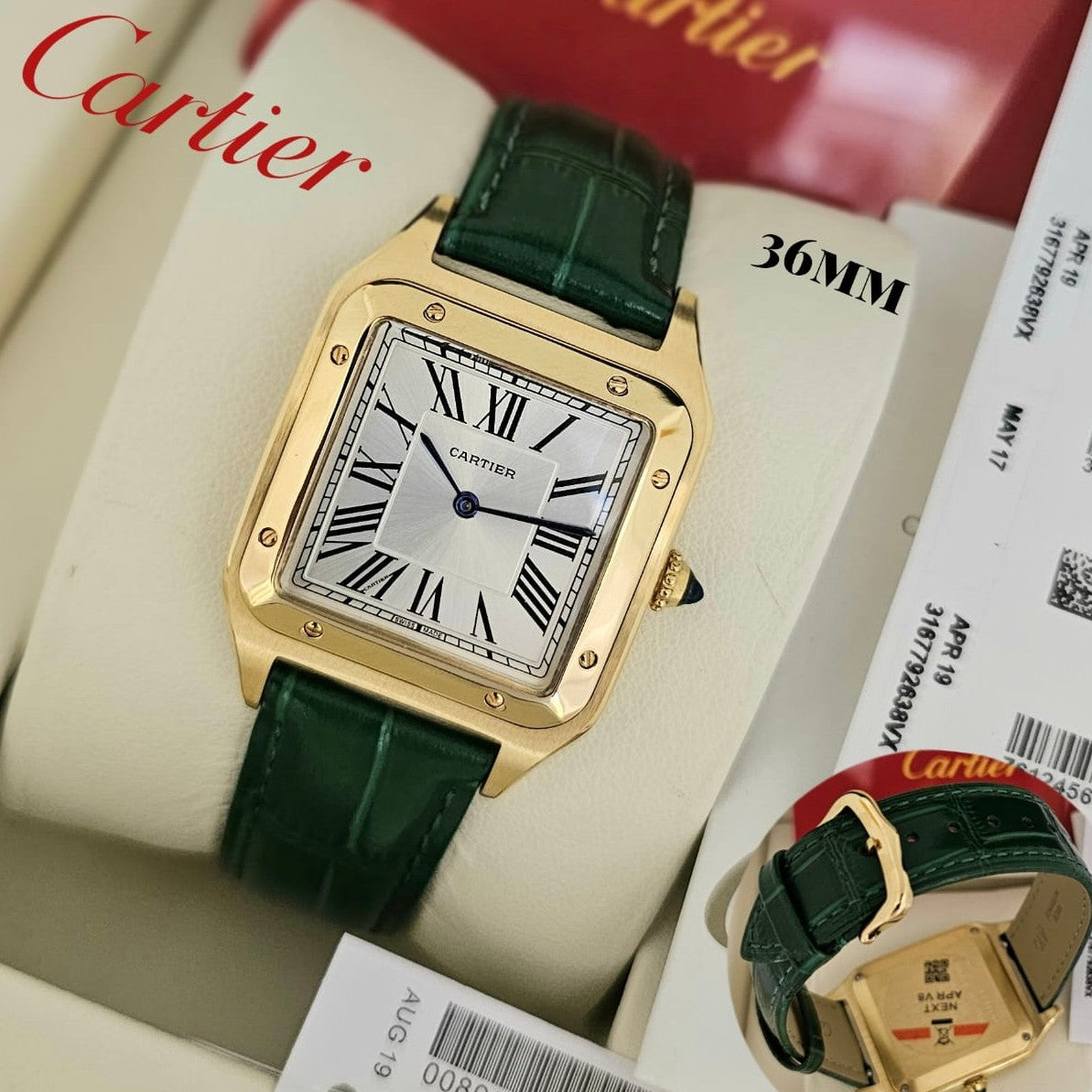 LUXURY CARTIER SANTOS DIAL 36MM MENS WATCH VERY MUCH STYLISH TRENDING WATCH NOW ALLOVER IN OMAN | CARTIER S 36mm 195951