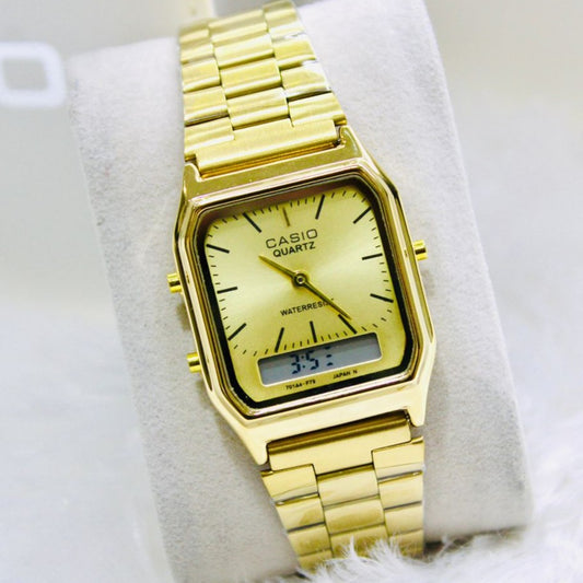 NEW CASIO DUAL TIME WATCH STAINLESS STEEL WATER PROOF NOW ALL HERE IN OMAN || CASIO DT 1511191