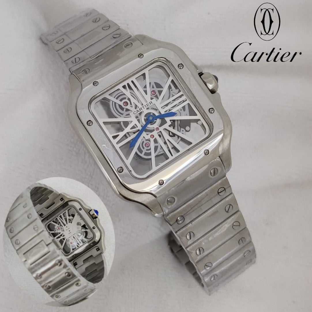 LUXURY CARTIER SKULL AUTOMATIC WATCH WITH FULL SS BODY VERY STYLISH TOP NOTCH FROM PREMIUM SEGMENT | CARTIER SKULL VIP  13535391