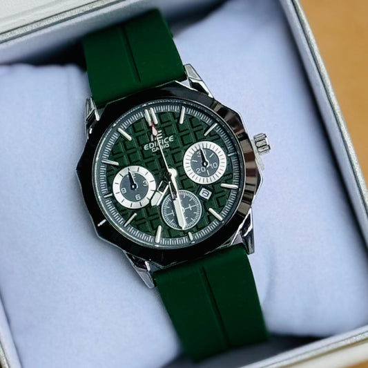 NEW CASIO EDIFICE WATCH WITH MAGNETIC SILICONE STRAP NOW ALLOVER IN OMAN | EDIFICE 199972