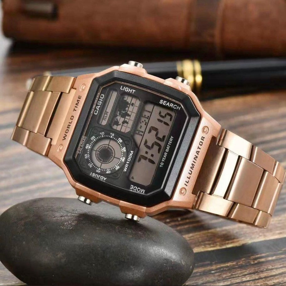 NEW CASIO ILLUMINATOR WORLD TIME STEEL BODY WITH HIGH PERFORMANCE NOW ALLOVER IN OMAN | CASIO IWT 177532