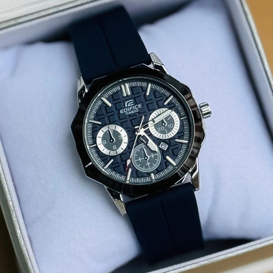 NEW CASIO EDIFICE WATCH WITH MAGNETIC SILICONE STRAP NOW ALLOVER IN OMAN | EDIFICE 199974