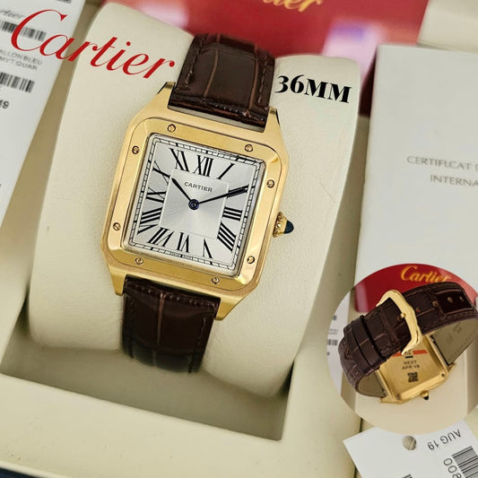 LUXURY CARTIER SANTOS DIAL 36MM MENS WATCH VERY MUCH STYLISH TRENDING WATCH NOW ALLOVER IN OMAN | CARTIER S 36mm 195953