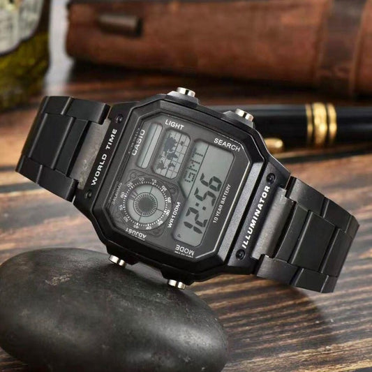 NEW CASIO ILLUMINATOR WORLD TIME STEEL BODY WITH HIGH PERFORMANCE NOW ALLOVER IN OMAN | CASIO IWT 177533